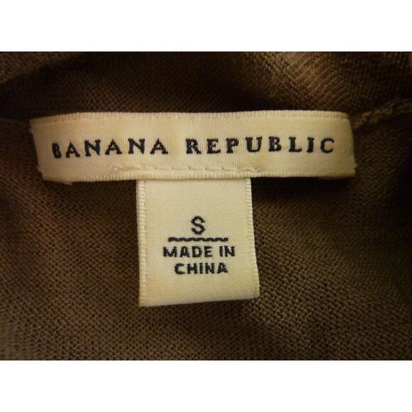 Banana Republic Crossover Drape Olive Brown Wool Sweater Top S - Picture 5 of 6
